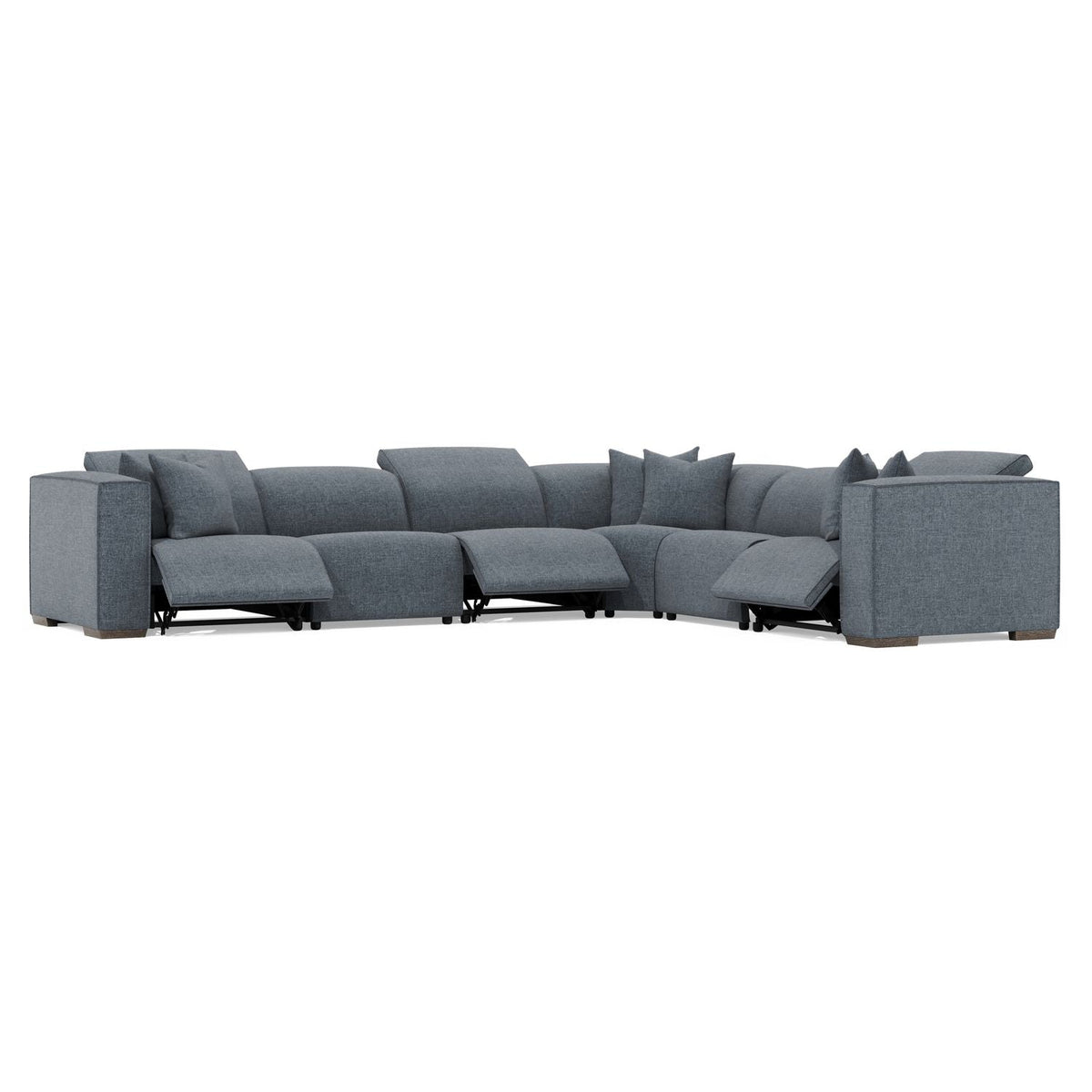 Bliss Fabric 6 Piece Power Motion Sectional Recliner