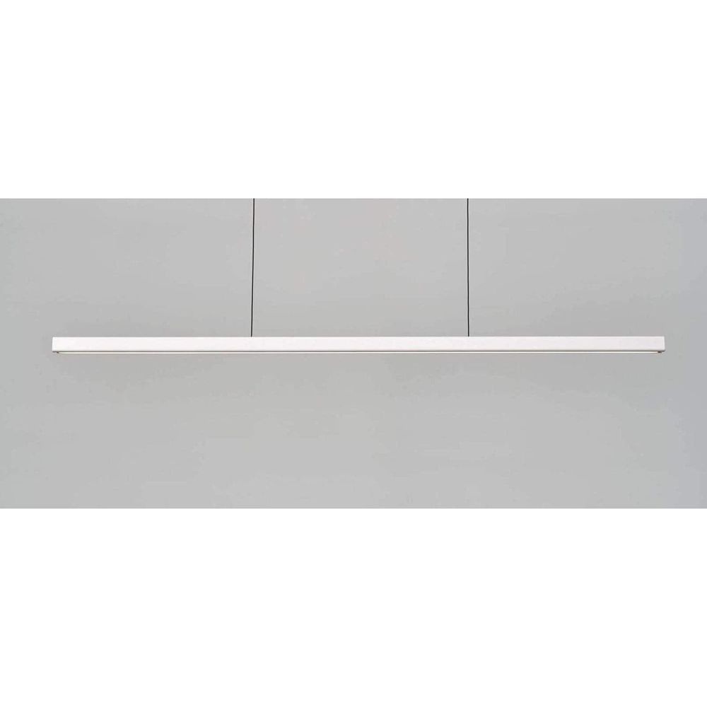 Mumu Linear Pendant XL, shown in white and black with metal, wood, and ceiling-suspended pendant.