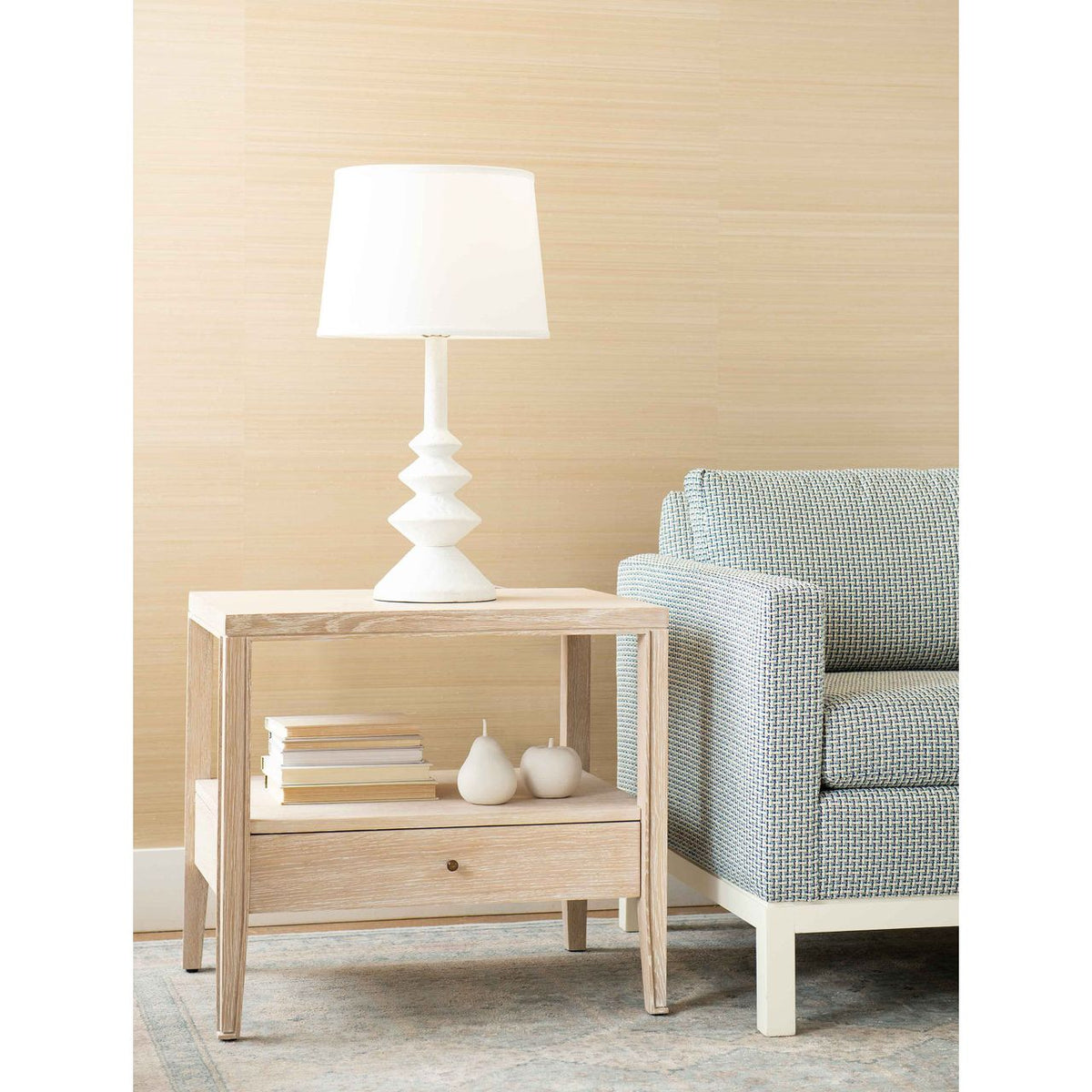 Paola 1-Drawer Side Table, Sand
