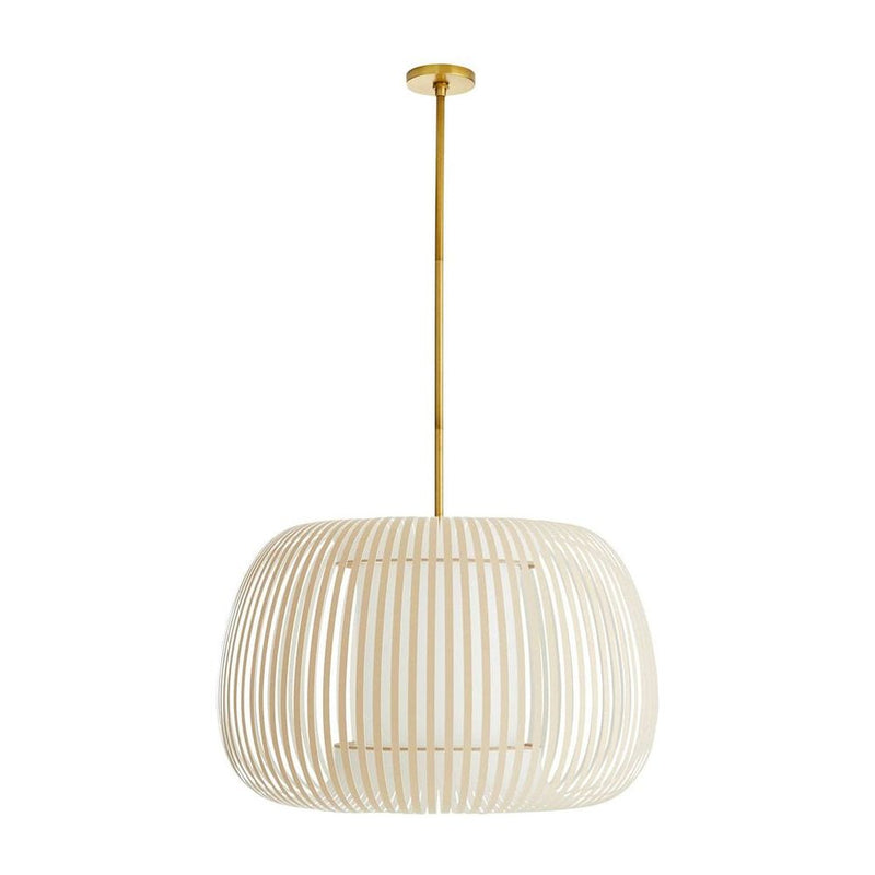 Alternate view of Chloe Sophisticated Pendant in cream and off-white.