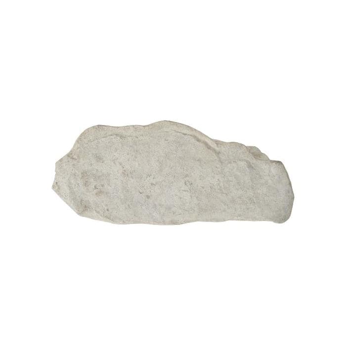 Additional view of Orion Stone Bench in light gray and warm beige.