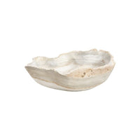 Alternate view of Orion Bowl, featuring hammered finish, metal, cast resin, and open shallow basin.