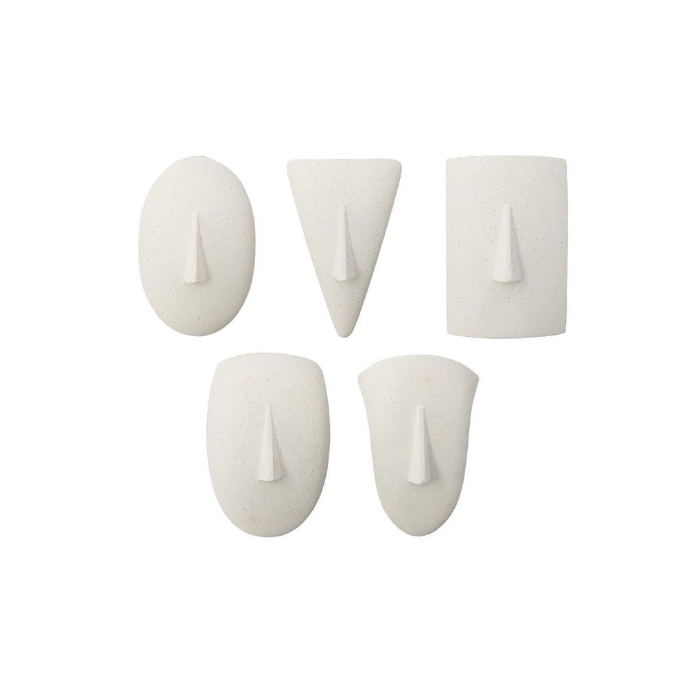 Ether Wall Art, shown in off-white and ivory with cast stone, ceramic composite, and wall-mounting hardware implied.
