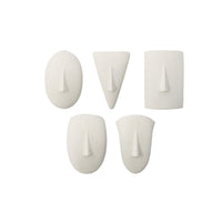 Ether Wall Art, shown in off-white and ivory with cast stone, ceramic composite, and wall-mounting hardware implied.