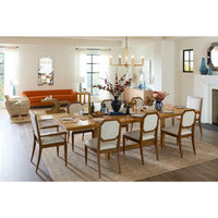 Alternate view of Philippe Side Chair, featuring stained finish, wood, chenille, and a upholstered seat.