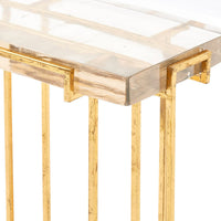 Prism Side Table, Gold Leaf
