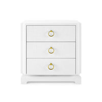 Pavel 3-Drawer Side Table, Chiffon White