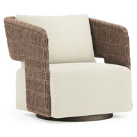 Maldives Outdoor Swivel Chair, Cream