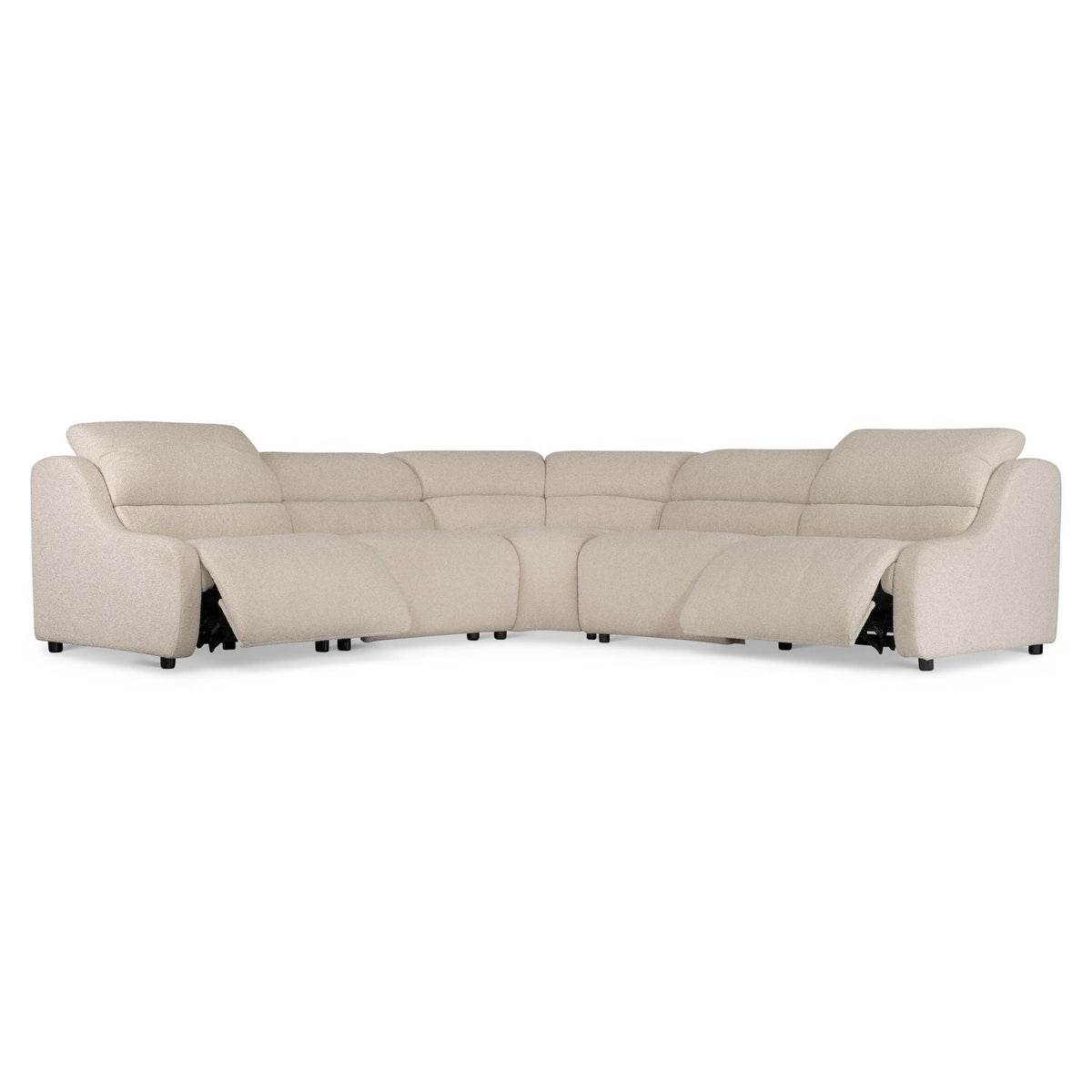 Gio Fabric 5 Piece Power Motion Sectional Recliner