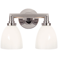Additional view of Willow Double Bath Light in brushed nickel and oil-rubbed bronze.