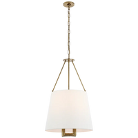 Additional view of Dally Hanging Shade, featuring brushed nickel finish, metal, fabric, and chain-hung pendant suspension.