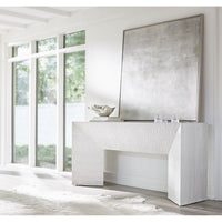 Solaria Console Table with 2 Wooden Pedestal Bases