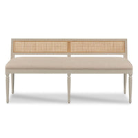 Collette Bench-Woodbridge Furniture-WOODB-TF710-10-BenchesBordeaux Finish-5-France and Son
