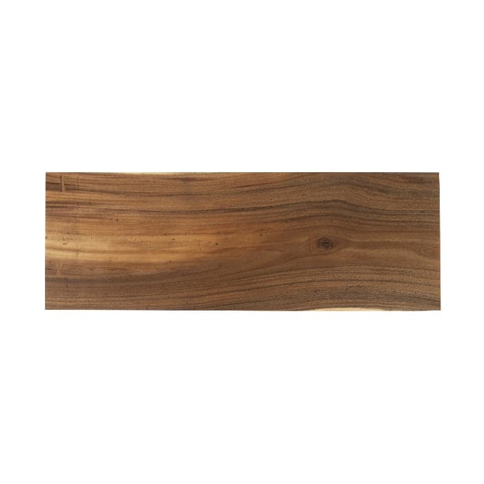 Alternate view of Isolde Console, featuring solid wood, metal, and long narrow console proportions.