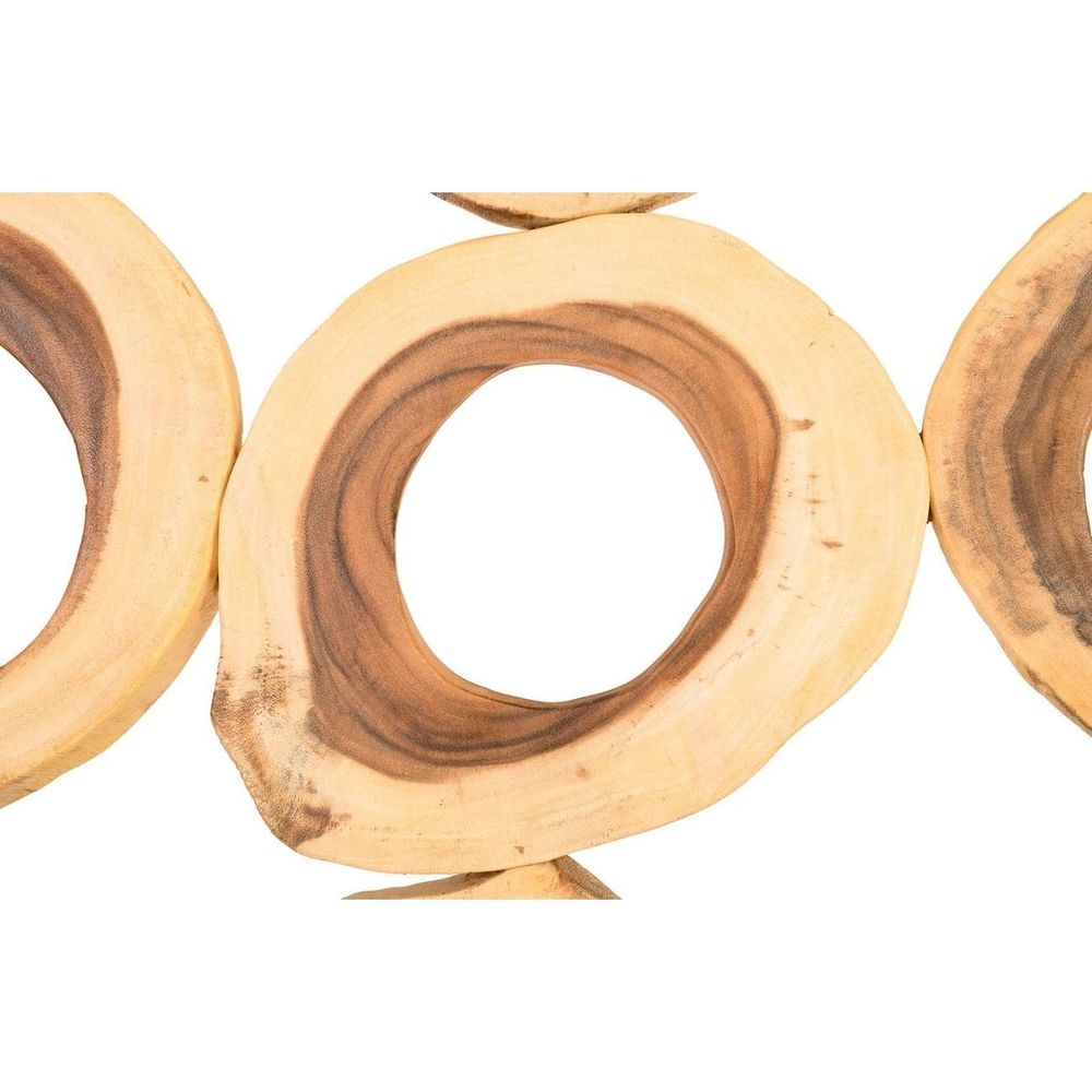 Additional view of Salsa Rings Wall Art in light natural wood and honey blonde.