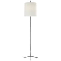 Carva Floor Lamp-Visual Comfort-VISUAL-TOB 1153PN-L-Floor LampsPolished Nickel-Linen Shade-5-France and Son