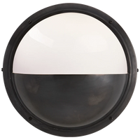 Pulse Moon Light, shown in black and polished chrome with metal, glass, and wall-mounting hardware.