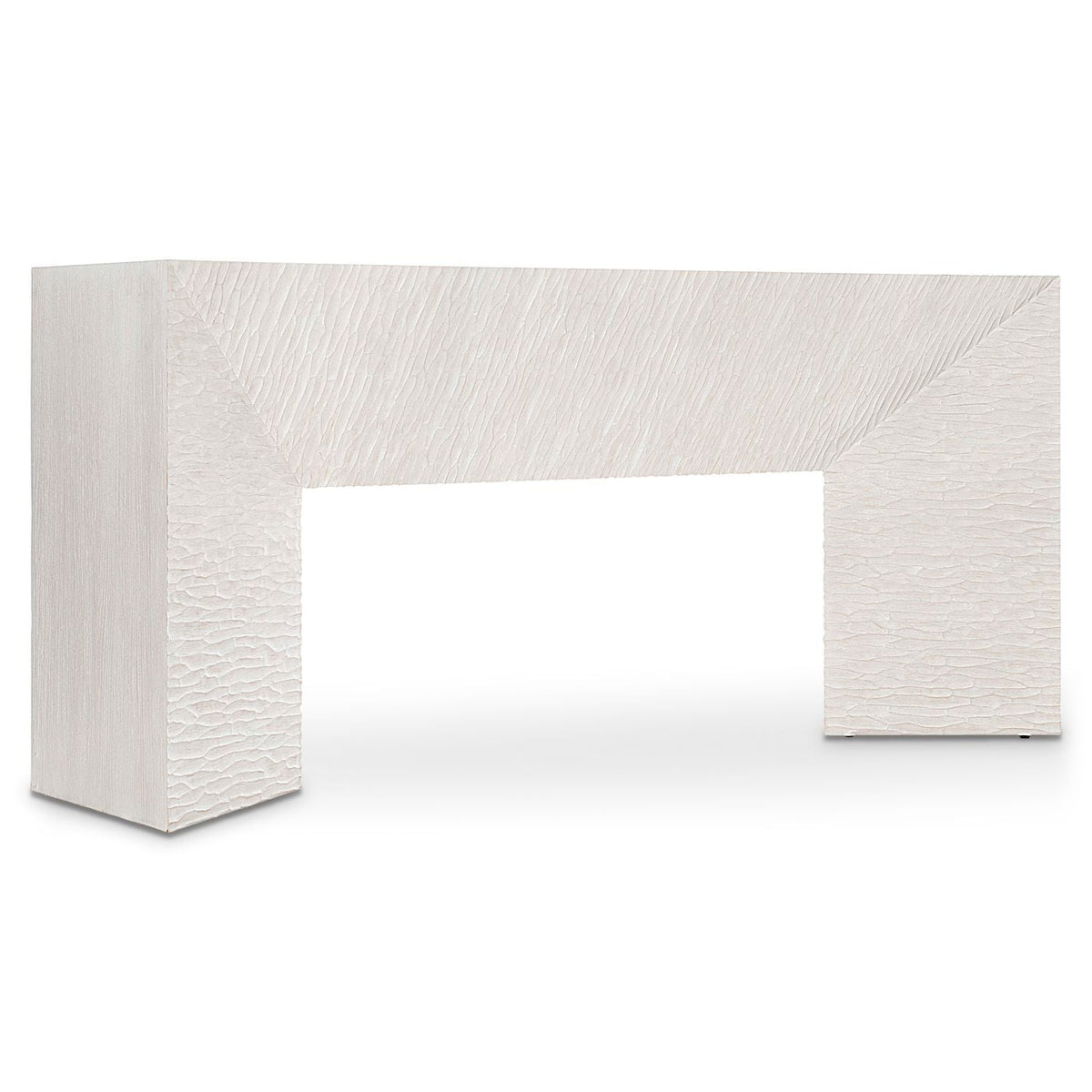 Solaria Console Table with 2 Wooden Pedestal Bases