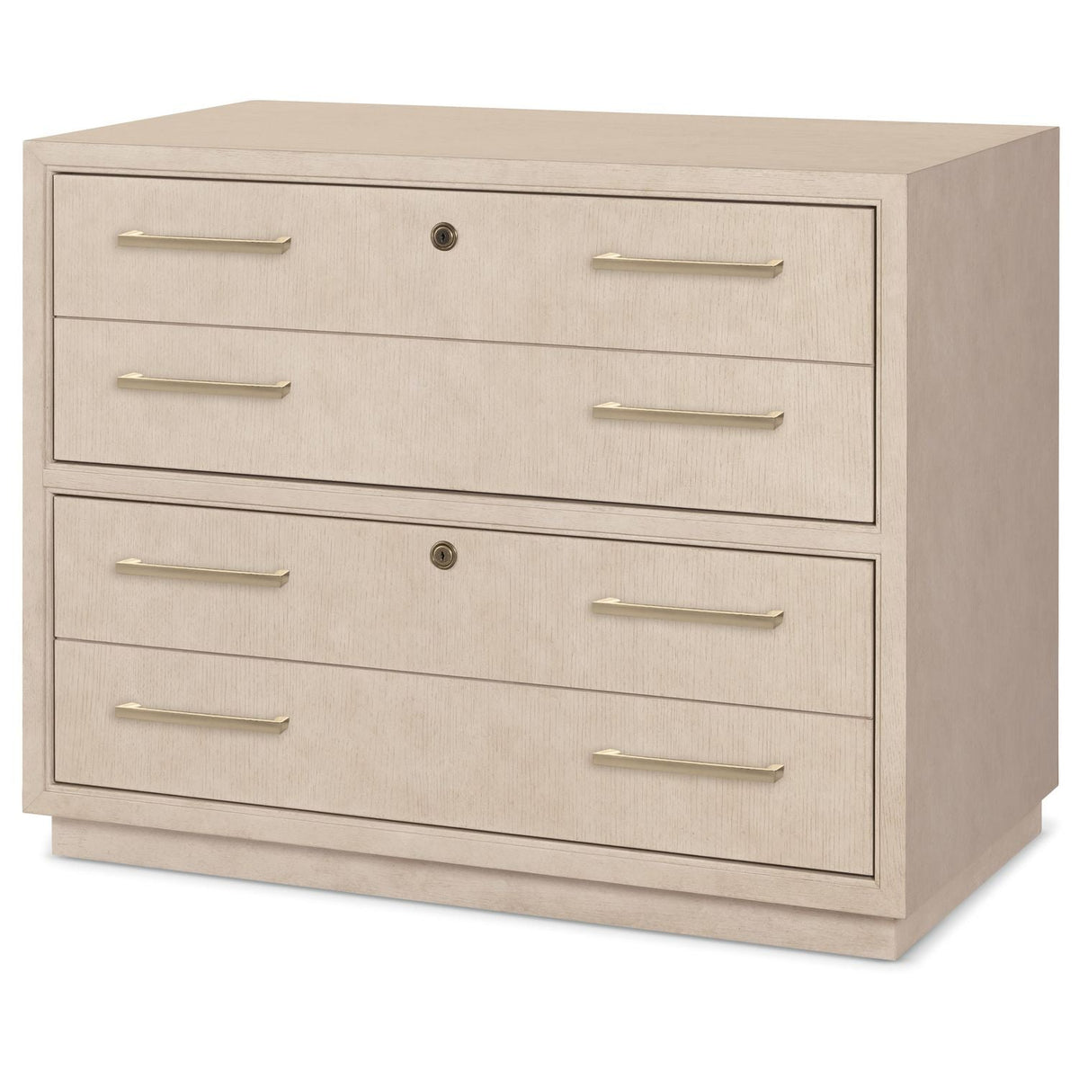 Alternate view of Marlowe Lateral File, featuring matte finish, wood, metal, and lateral file drawer configuration.