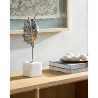 Alternate view of Vitoria Decorative Sculpture in silver and white.