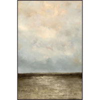 Alternate view of Daybreak, featuring matte paint texture, canvas, wood frame, and a thin perimeter frame.