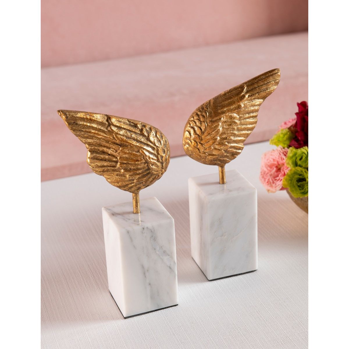 Wings Statue (Pair), Gold Leaf