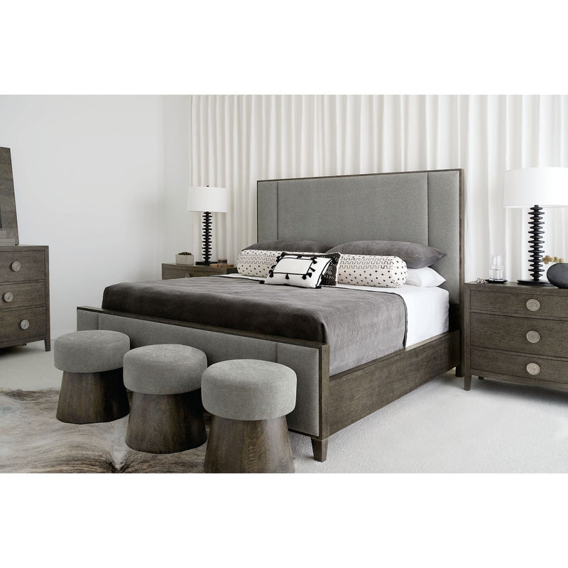 Linea Cerused Charcoal Round Bench