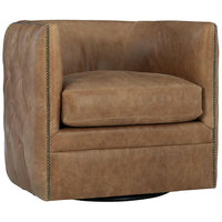Palazzo Brown Leather Swivel Chair