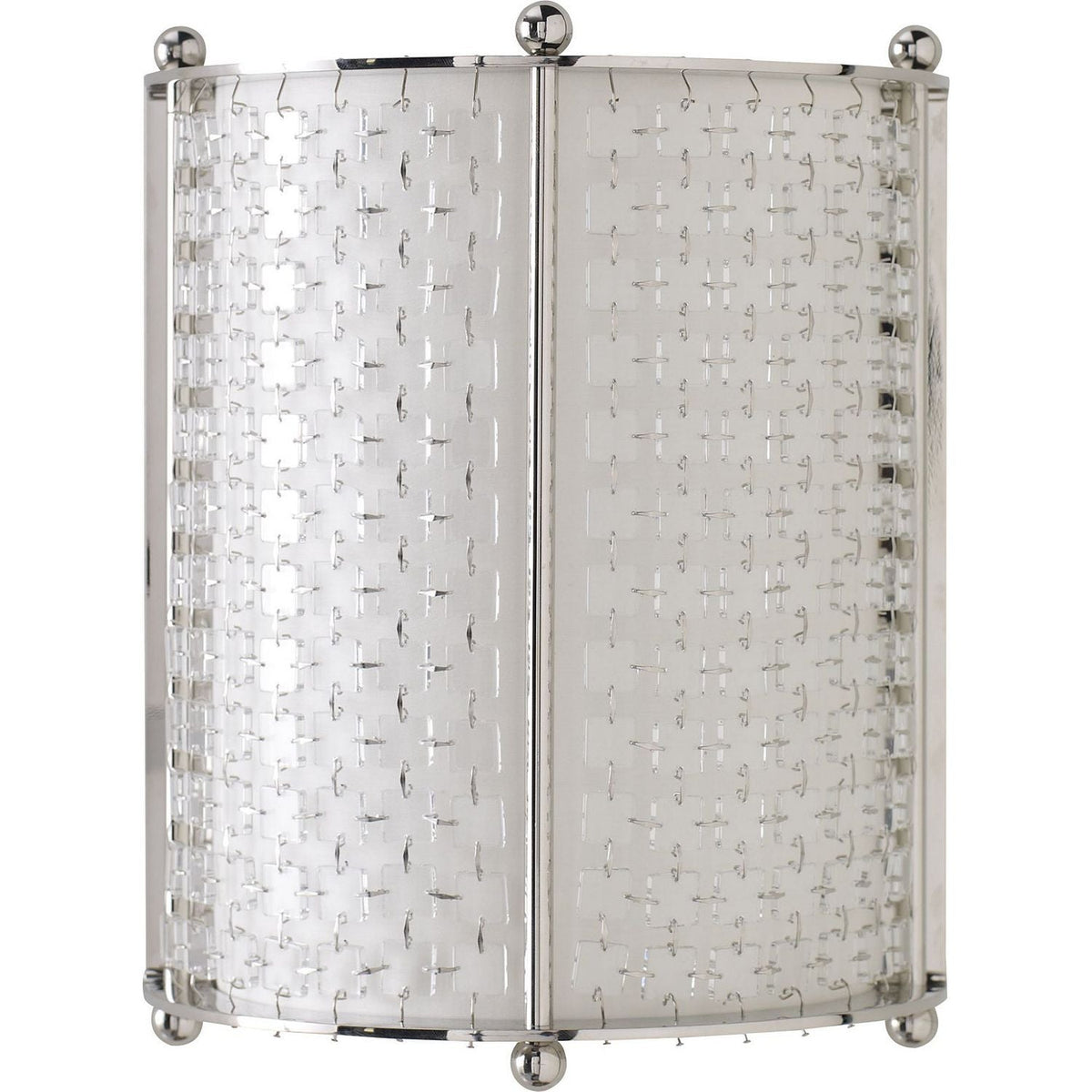 Bracelet Sconce, shown in clear and polished nickel with crystal, glass, and wall-mounting hardware implied.