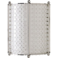 Bracelet Sconce, shown in clear and polished nickel with crystal, glass, and wall-mounting hardware implied.
